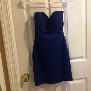 Charlotte Russe royal blue strapless dress